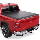 6.4FT Roll Up Soft Tonneau Cover For 2002-2024 Dodge Ram 1500 2500 3500 Truck Bed